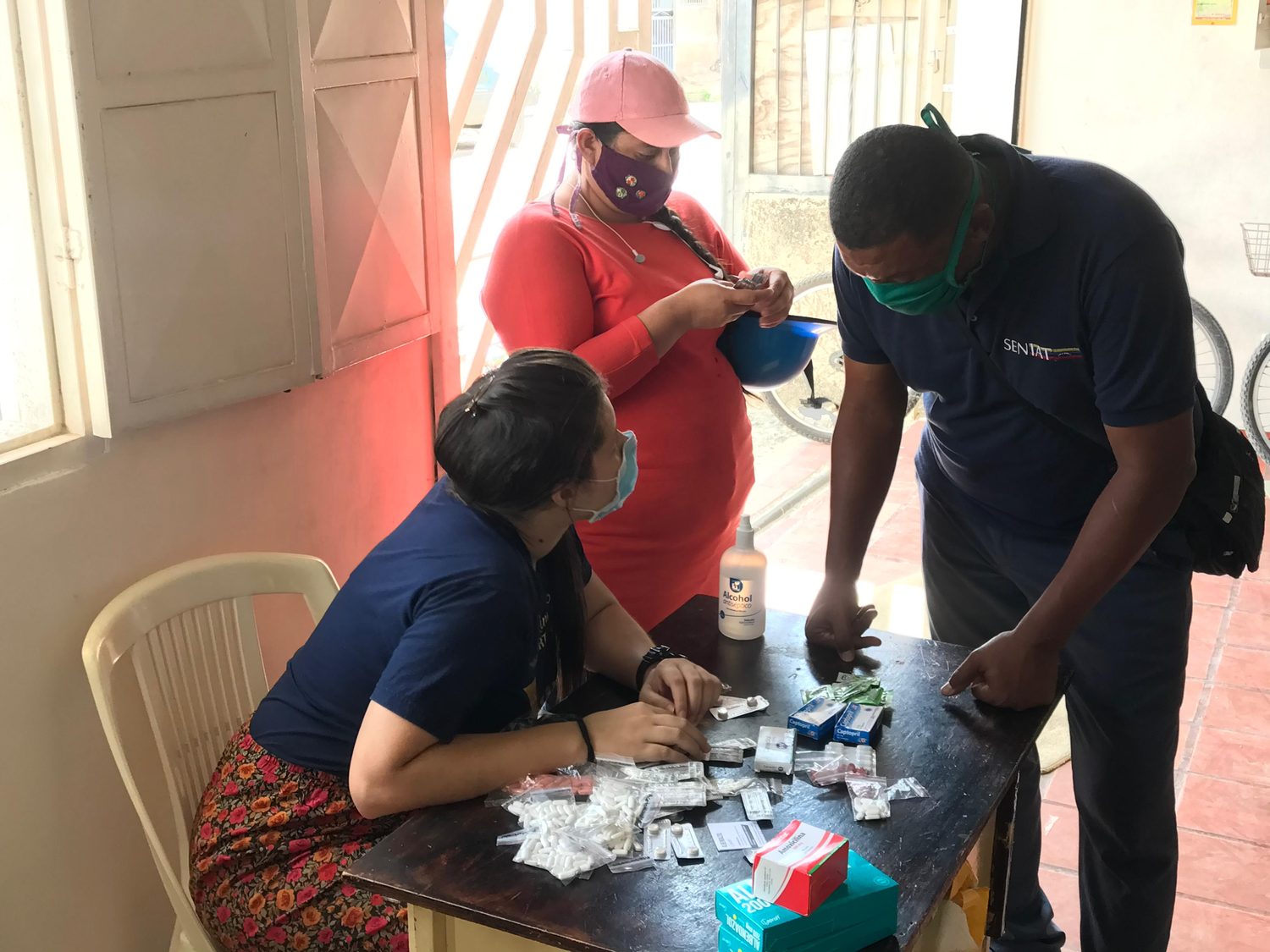Volunteer effort - behind-the-scenes packing and organizing of aid kits